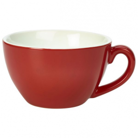 Genware Porcelain Red Bowl Shaped Cup 12oz / 34cl
