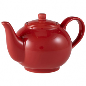 Genware Porcelain Red Teapot 15.75oz / 45cl