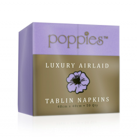 Poppies Luxury Airlaid Tablin 8 Fold 40cm Napkin Lilac