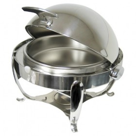 Round Roll Top Chafer Chrome Legs 4.5L