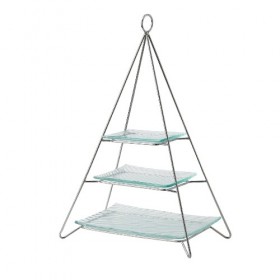 Glass Plate Set for Pyramid 3 Tier Cake Stand 
