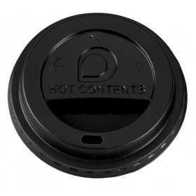 Black Domed Sip Lids To Fit 10-20oz Paper Hot Cups 