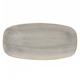 Churchill Stonecast Peppercorn Grey Chefs' Oblong Plate 35.5 x 18.9cm 