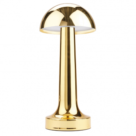 LED Cordless Dome Brassy Table Lamp 8.5inch / 22cm