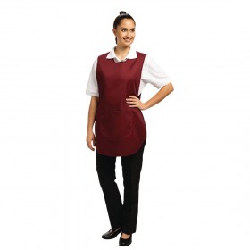 Whites Tabard Apron Burgundy With Pocket Small