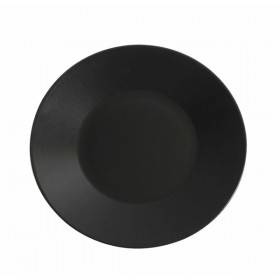 Luna Black Stoneware Wide Rim Plate 11inch / 27.5cm