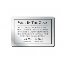 Wine by the Glass Bar Sign 125ml & 175ml 