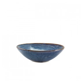 Terra Porcelain Aqua Blue Organic Bowl 22cm 