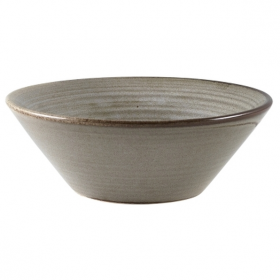 Terra Porcelain Smoke Grey Conical Bowl 14cm