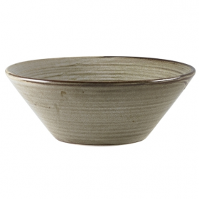 Terra Porcelain Smoke Grey Conical Bowl 16cm