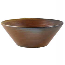 Terra Porcelain Rustic Copper Conical Bowl 19cm