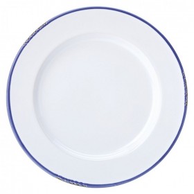 Avebury White & Blue Rim Plate 10inch / 26cm 