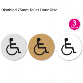 Disabled Symbol Toilet Door Disk 
