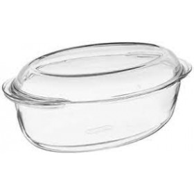Pyrex Oval Casserole Dish With Lid 4.4Ltr