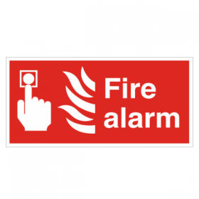 Fire Alarm Text and Symbol Sign 