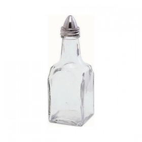 Square Oil & Vinegar Bottle with Stainless Steel Lid 5.5oz