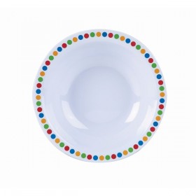 Genware Melamine Bowls Coloured Circles 15.2cm  