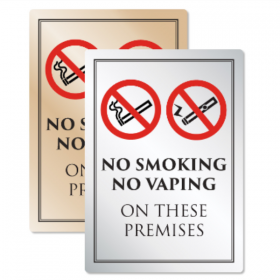 No Smoking Or Vaping Allowed On These Premises Notice