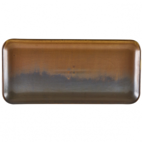 Terra Porcelain Rustic Copper Narrow Rectangular Platter 36 x 16.5cm 