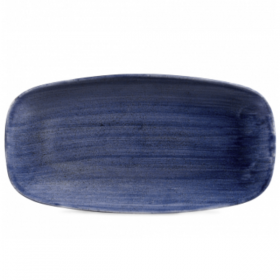 Churchill Stonecast Patina Cobalt Blue Chefs Oblong Plate 29.8 x 15.3cm 