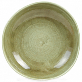 Churchill Stonecast Patina Burnished Green Organic Round Bowl 25.3cm