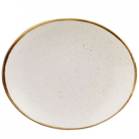 Churchill Stonecast Barley White Oval Coupe Plate 19.2cm