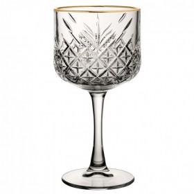 Timeless Vintage Cocktail Glass with Gold Rim 19.25oz / 55cl