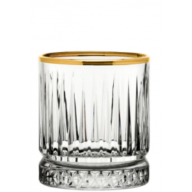 Elysia Double Old Fashioned Tumblers Gold Rim 12.5oz / 36cl 