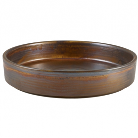 Terra Porcelain Rustic Copper Presentation Bowl 20.5cm