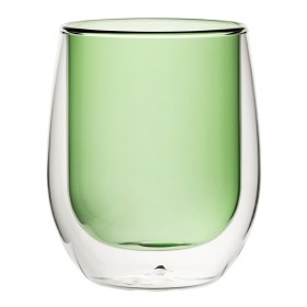 Double Wall Water Glasses Green 9.7oz / 27cl