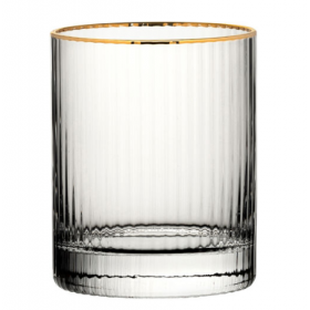 Hayworth Double Old Fashioned Tumblers Gold Rim 11.25oz / 32cl