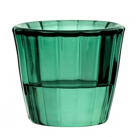 Ribbed Green Candle Holder
