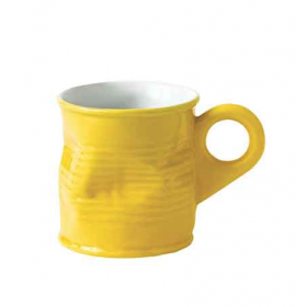 Squashed Tin Can Mug Yellow 2.5oz / 7cl 