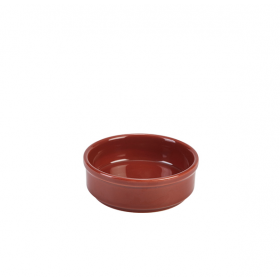 Genware Porcelain Terracotta Round Dishes 4inch / 10cm 