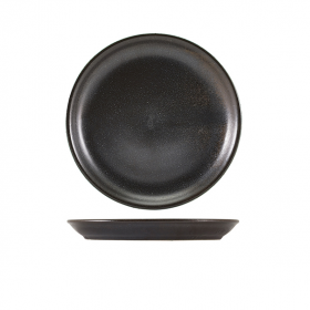 Terra Porcelain Cinder Black Coupe Plate 19cm