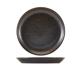 Terra Porcelain Cinder Black Coupe Plate 24cm