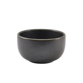 Terra Porcelain Cinder Black Round Bowls 12.5cm