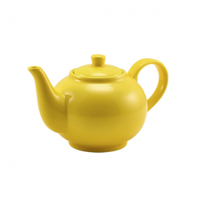 Genware Porcelain Yellow Teapot 15.75oz / 45cl