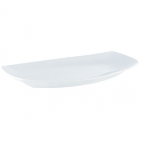 Porcelite White Convex Oval Plates 11 x 6.25inch / 28 x 16cm 