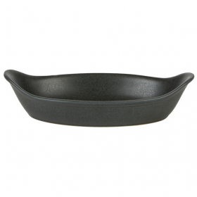 Rustico Carbon Oval Eared Dish 10inch / 25cm   