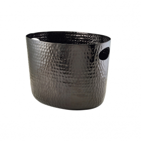 Genware Black Aluminium Hammered Wine Bucket 30.5cm