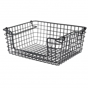 Genware Black Wire Open Sided Display Basket GN1/2