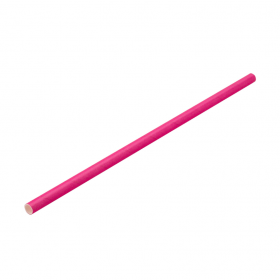 Paper Pink Straw 8Inch 