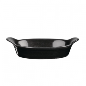 Churchill Cookware Oval Eared Dish Black 23.2 x 12.5cm