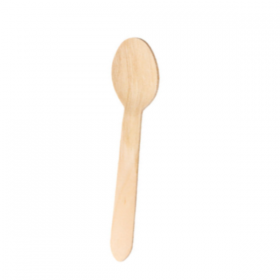 Economy Birch Wood Teaspoon 4.25Inch / 11cm