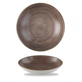 Churchill Stonecast Raw Brown Coupe Bowl 18.2cm