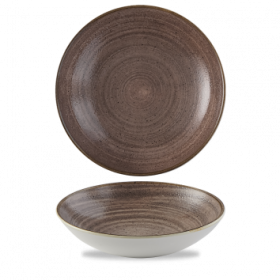 Churchill Stonecast Raw Brown Coupe Bowl 24.8cm