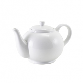 Genware Porcelain Teapot with Infuser 85cl / 30oz