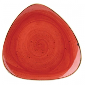 Churchill Stonecast Berry Red Triangle Plate 31.1cm