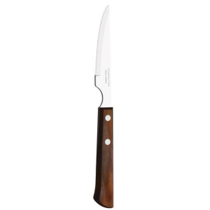 Tramontina Polywood Steak Knife Serrated Edge 22cm Brown